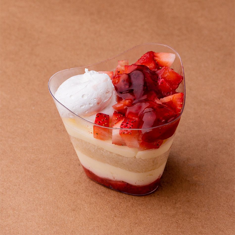Fresh Strawberry Layered Cheesecake Cup