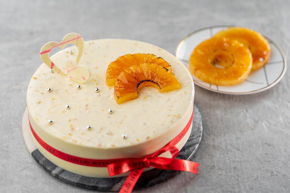 1/2 Pineapple Layered Cheesecake