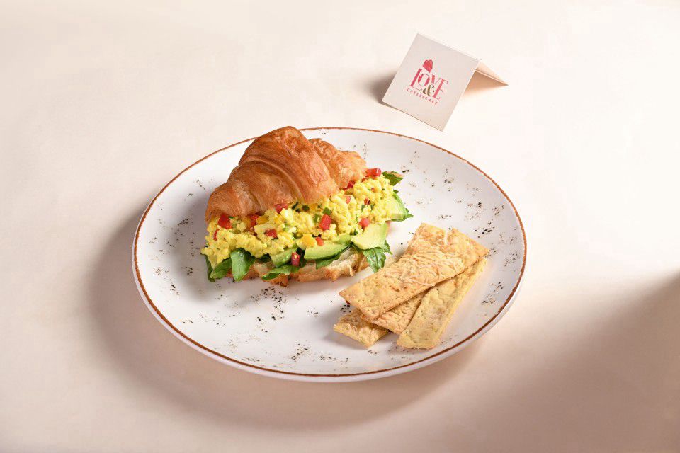 Scrambled Tofu Croissant