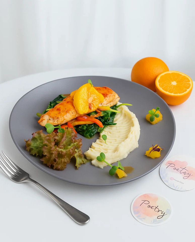 Chicken In Spicy Honey Orange Glaze