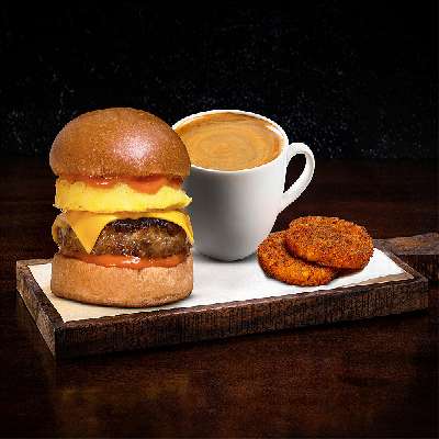 Chick N' Egg Brekkie + 2pc Hashbrowns + Any Coffee
