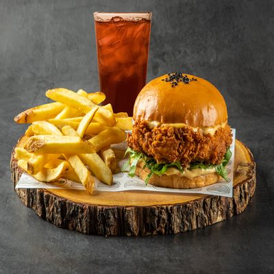 The Cluckinator + Fries + Any Iced Tea