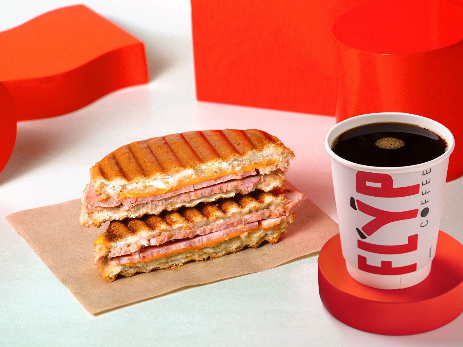 Ham And Cheese Bunto + Any Coffee