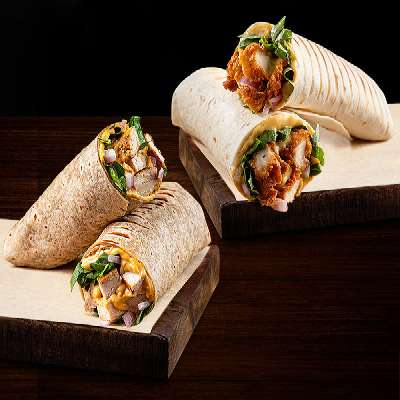 Atomic Chicken Wrap + Grill Chick 'N Cheese Wrap