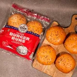 Black Sesame Burger Bun [4Pcs] 250Gm