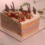 Eggless Rainbow Cake