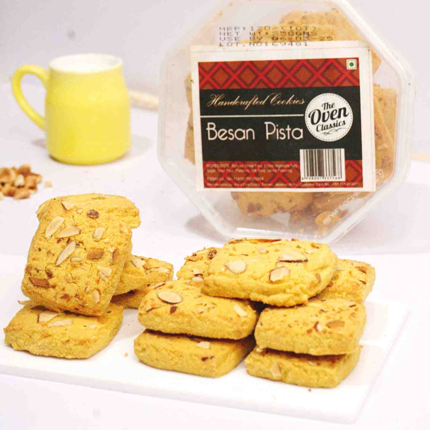 Besan Pista Cookies [250gm]