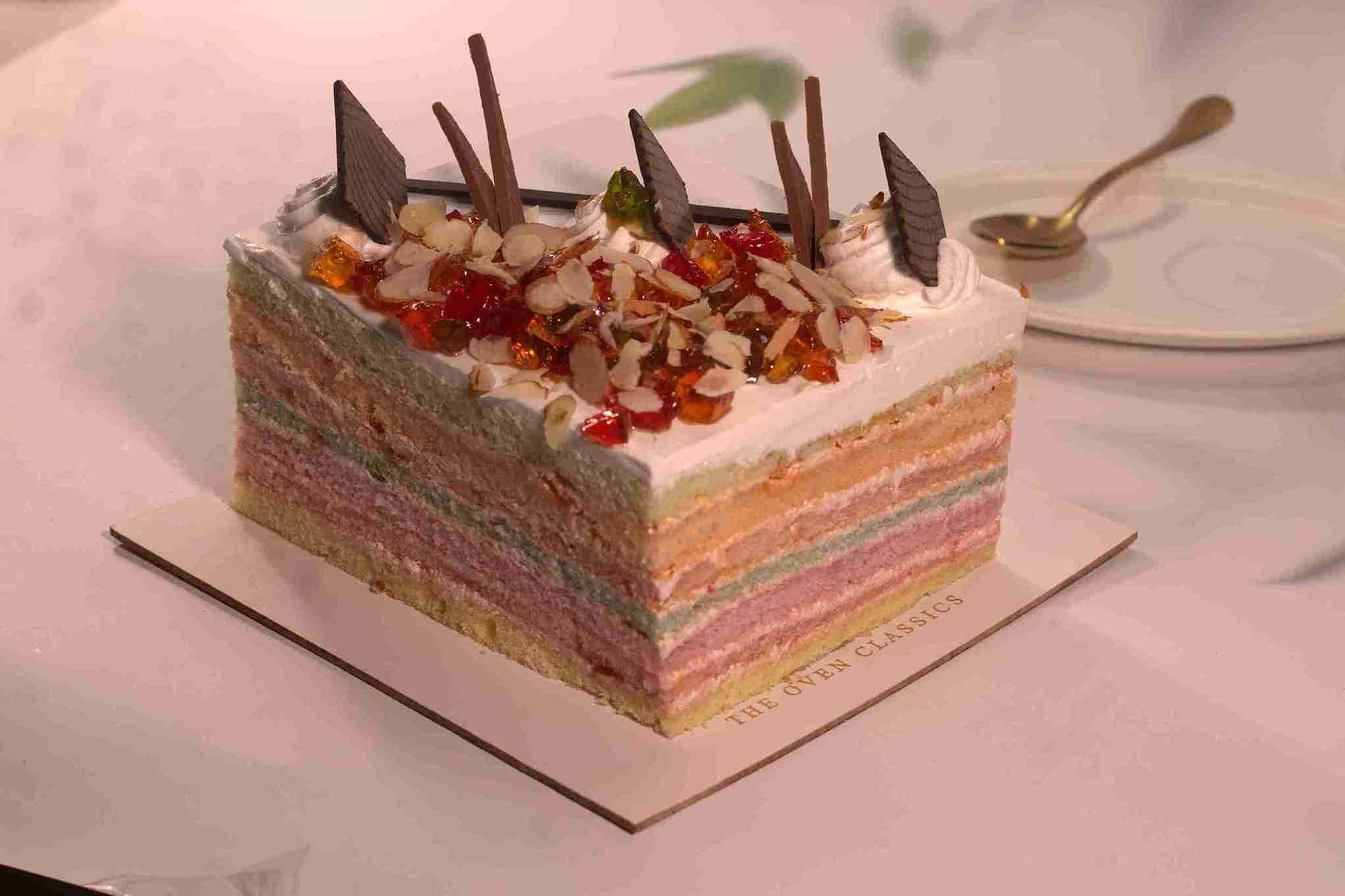 Eggless Rainbow Cake