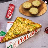 Spring Fling Slice + Cheesy Garlic Bread +Coke
