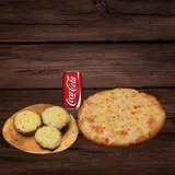 Margherita Pizza (R )+Cheesy Garlic Bread+Coke