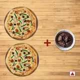 Lapinoz Chicken Pizza(R)(Double Burst)+Hot Tandoori Pizza(R)(Double Burst)+Free Chocolava