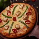 Capsicum, Paneer & Red Paprika Pizza