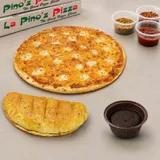 Cheesy 7 Pizza ( R ) + Paneer Tikka Stuffed Garlic Bread + Free Chocolava