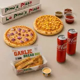 Onion Pizza (R )+Sweet Corn Pizza(R )+Garlic Bread Stick +2 Coke