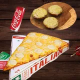 Cheezy 7 Pizza Slice+Cheesy Garlic Bread+Coke