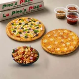 Lapinoz Paneer Pizza ( M ) + Cheesy 7 ( M ) + Mexicana Pasta
