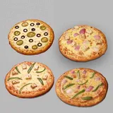 Premium Veg Pack Of 4 Pizza