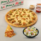 Meat Blast Pizza ( R ) + White Sauce Pasta + Free Quesdilla Chicken Tikka