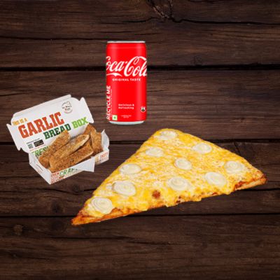 Cheezy 7 Pizza Slice+Garlic Bread Stick +Coke