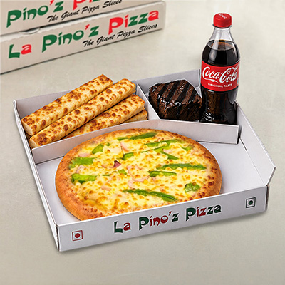 Onion & Capsicum (R ) + Cheezo Garlic Bread (3Pc)+ Triple Chocolate Brownie + Coke