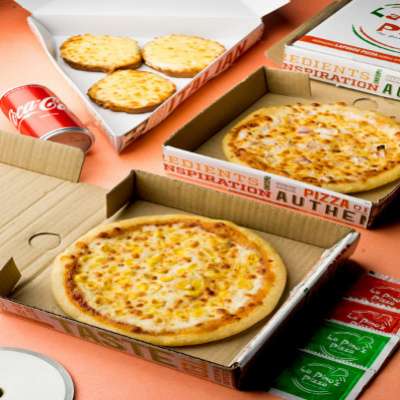 Onion Pizza(Reg)+Sweet Corn Pizza (Reg)+Capsicum Pizza(Reg)+Choco Lava +Coke
