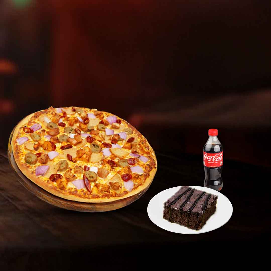 Veg Regular Pizza + Brownie + Coke 250ml