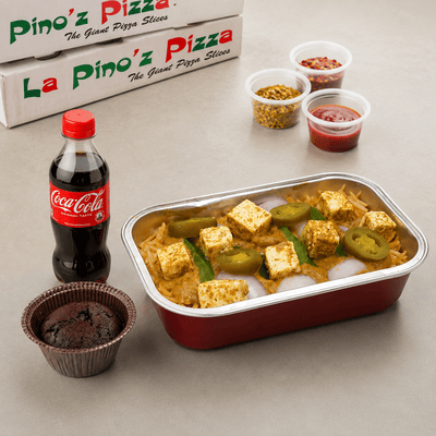 Cheesy Paneer With Korean Rice+Choco Lava+Coke