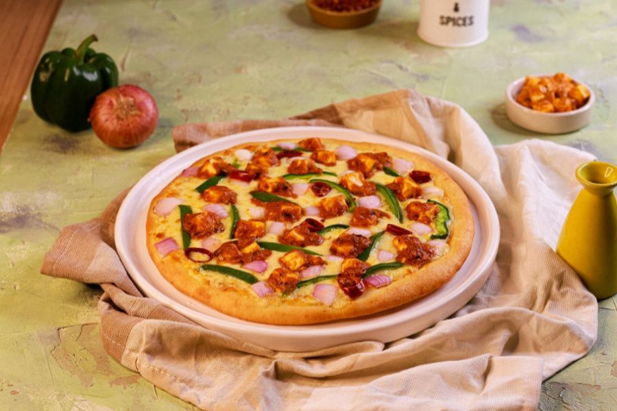 Paneer Tikka Butter Masala Double Burst Pizza