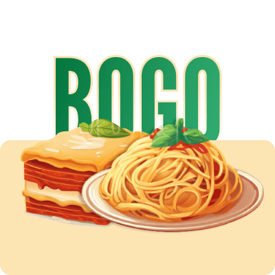 Bogo on Lasagna & Spaghetti