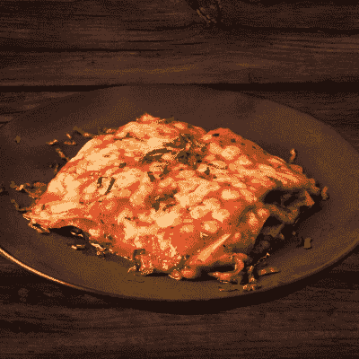 Non Veg Lasagna - Rosy Red