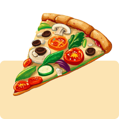 Personal Slice Veg Pizza.