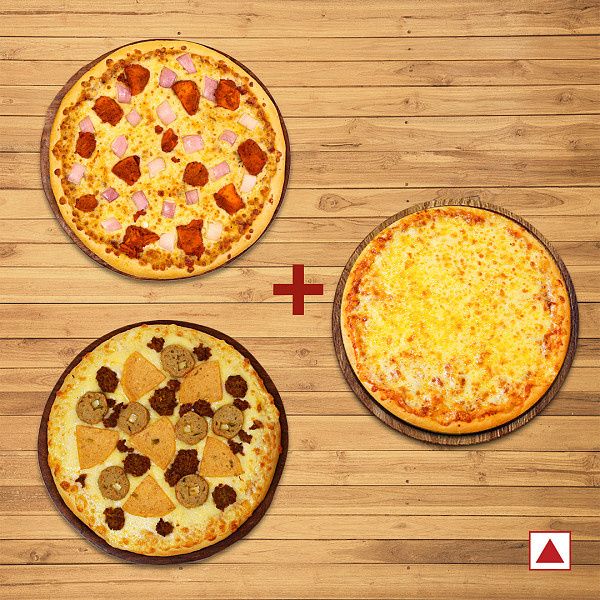 Chicken Delight ( R ) + Exotic Chicken Pizza ( R ) + Free Margherita Pizza ( R )