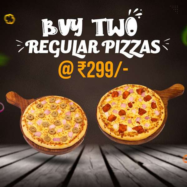2 Regular Non-veg Pizza @ 299