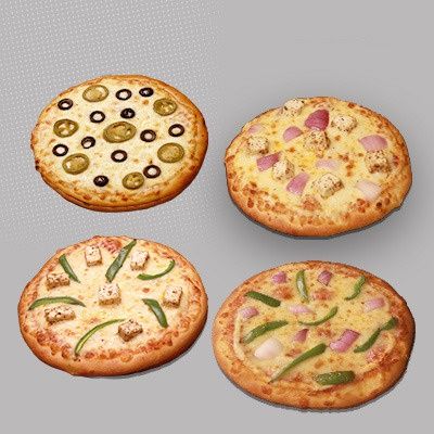 Classic Pizzas Pack Of 4 - Veg. (Premium)