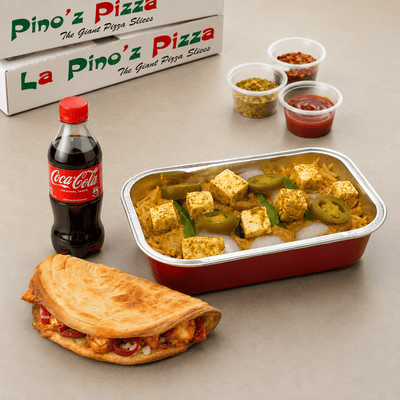 Cheesy Paneer With Korean Rice+1Pc Veg Taco+Coke