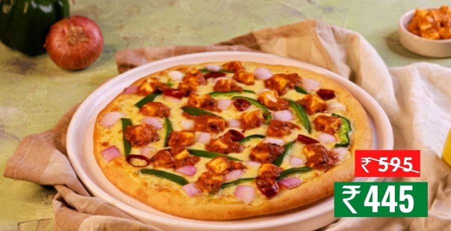 Paneer Tikka Butter Masala Pizza (Medium (Serves 2, 24.5 Cm))