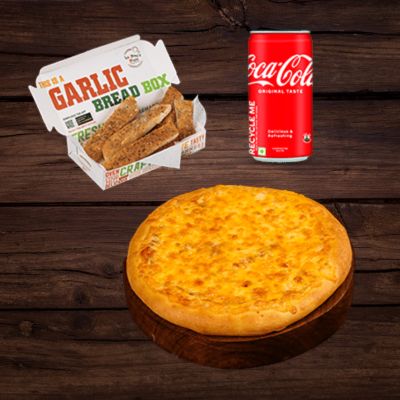 Margherita Pizza (R )+Garlic Bread Stick +Coke