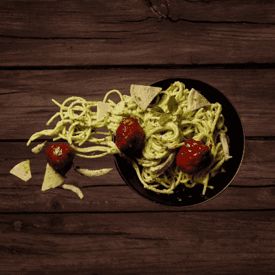 Non-veg Spaghetti - Pesto