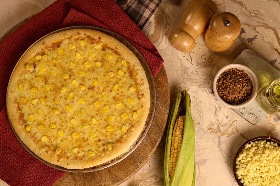 Sweet Corns Delight Double Burst Pizza
