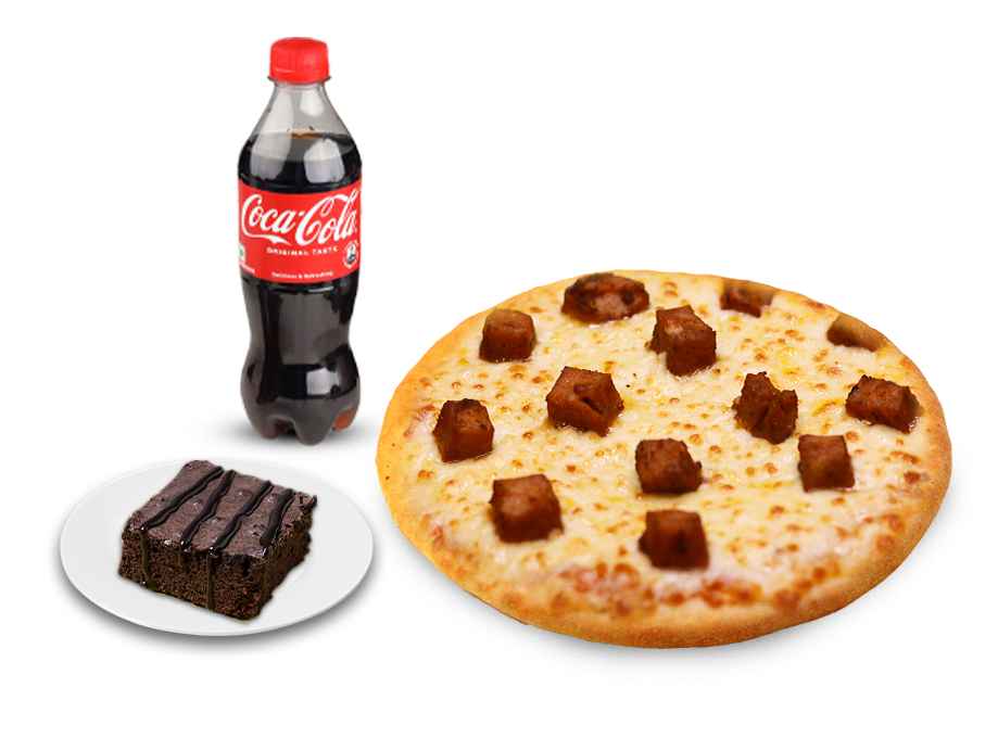 Bbq Chicken Pizza+Chocolate Brownie+Coke 250ml