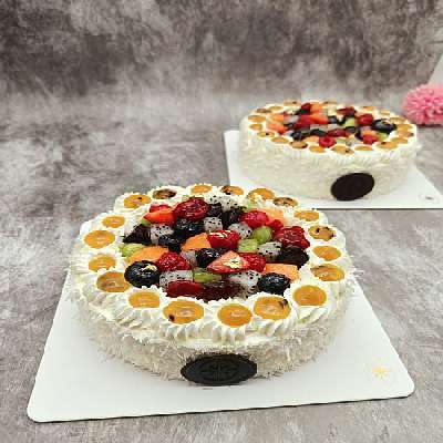 Tropical Fruit Ambrosia Cake
