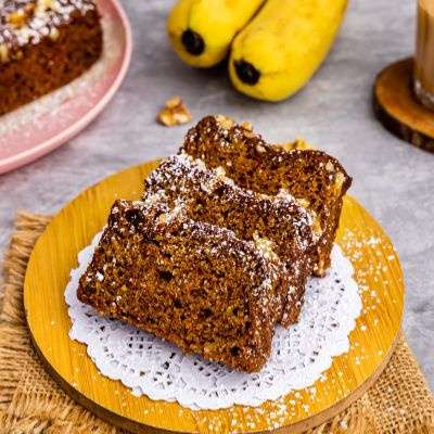 Vegan Jaggery & Banana Walnut Cake  (220gm)