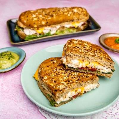 Multigrain Pesto Panini With Grilled Smoked Chicken  [Serve 1]