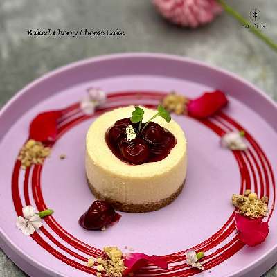 Cherry Baked Cheese Cake  [Serve 1]