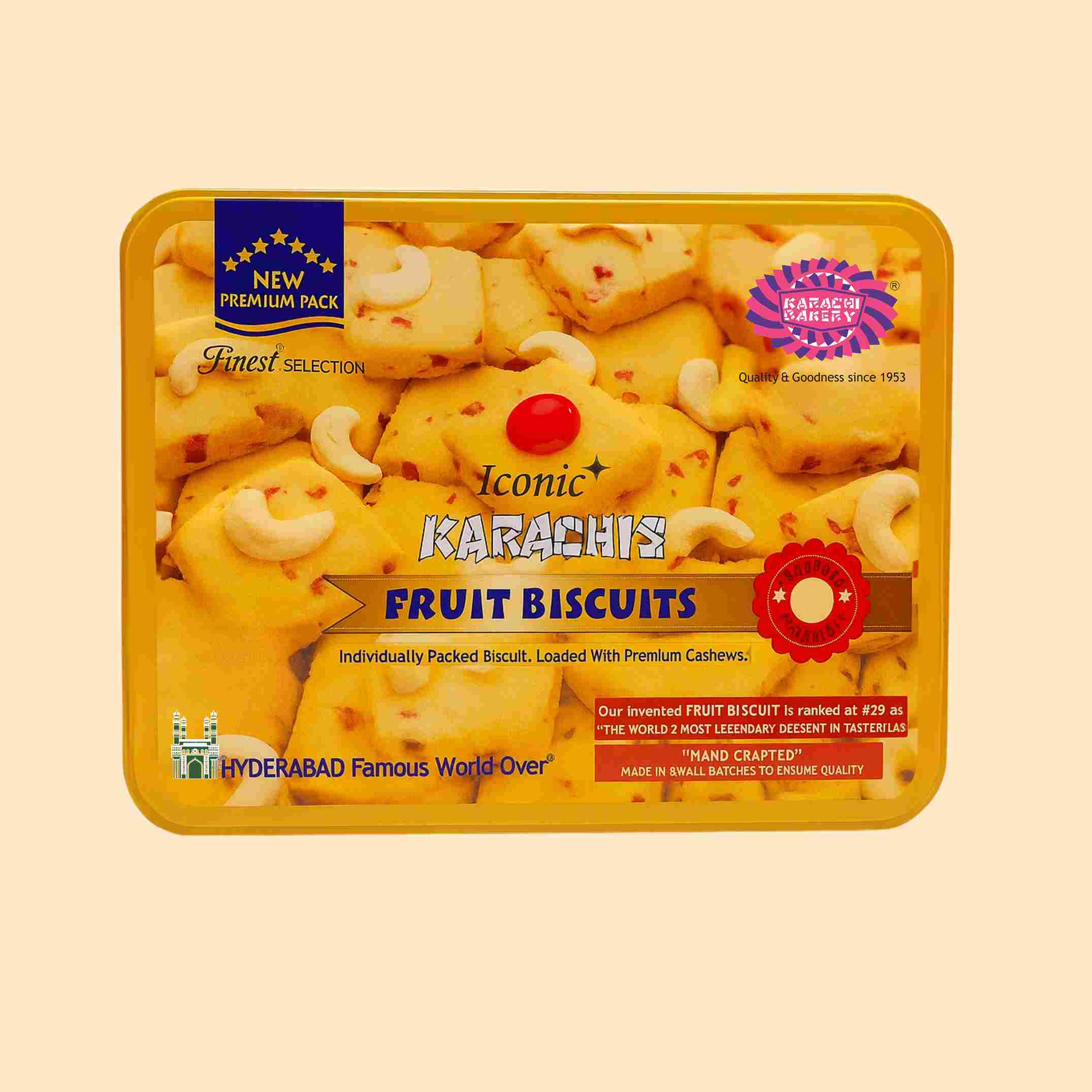 Fruit Biscuit (Iconic Biscuits Tin Box) 400g Mrp : 460 ( 1 Case : 10 Boxes )