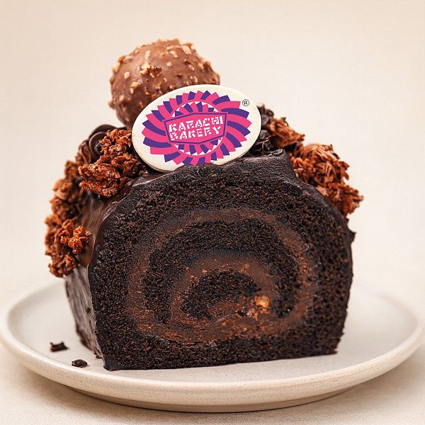Chocolate Ferrero Rocher Roulade Pastry