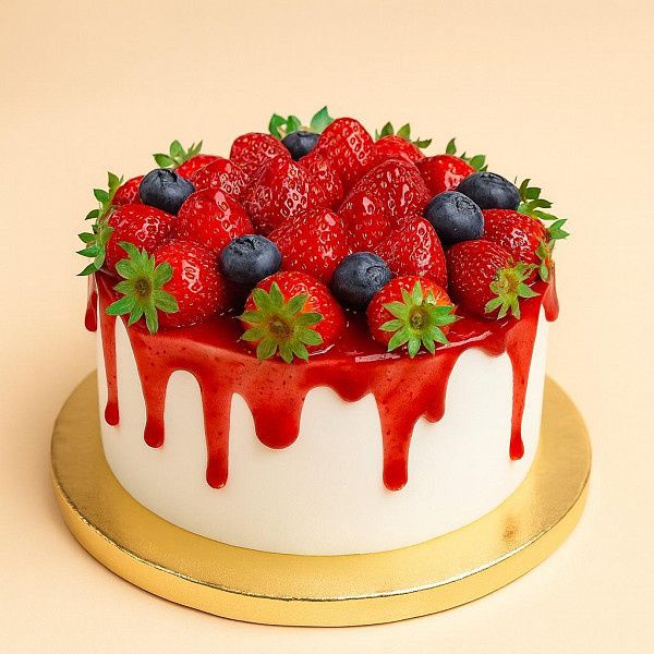 Exotic Fresh Strawberries Cake 1kg