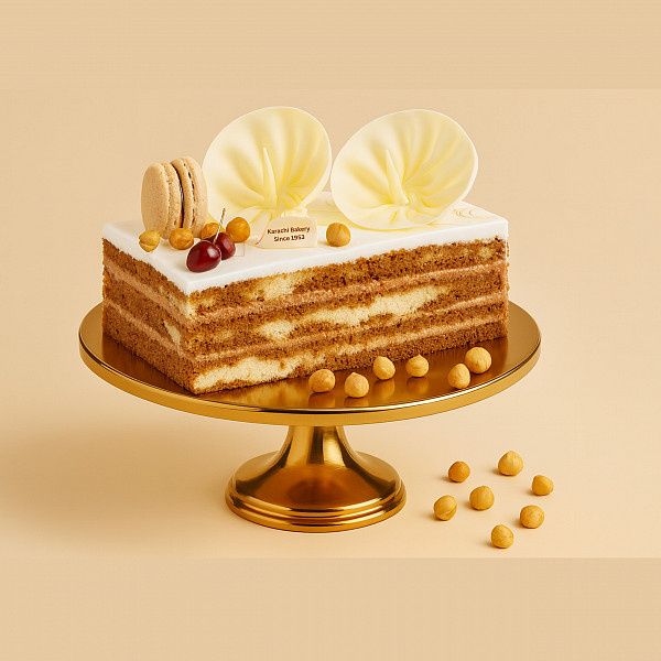 Half Coffee-hazelnut Open Face Cake