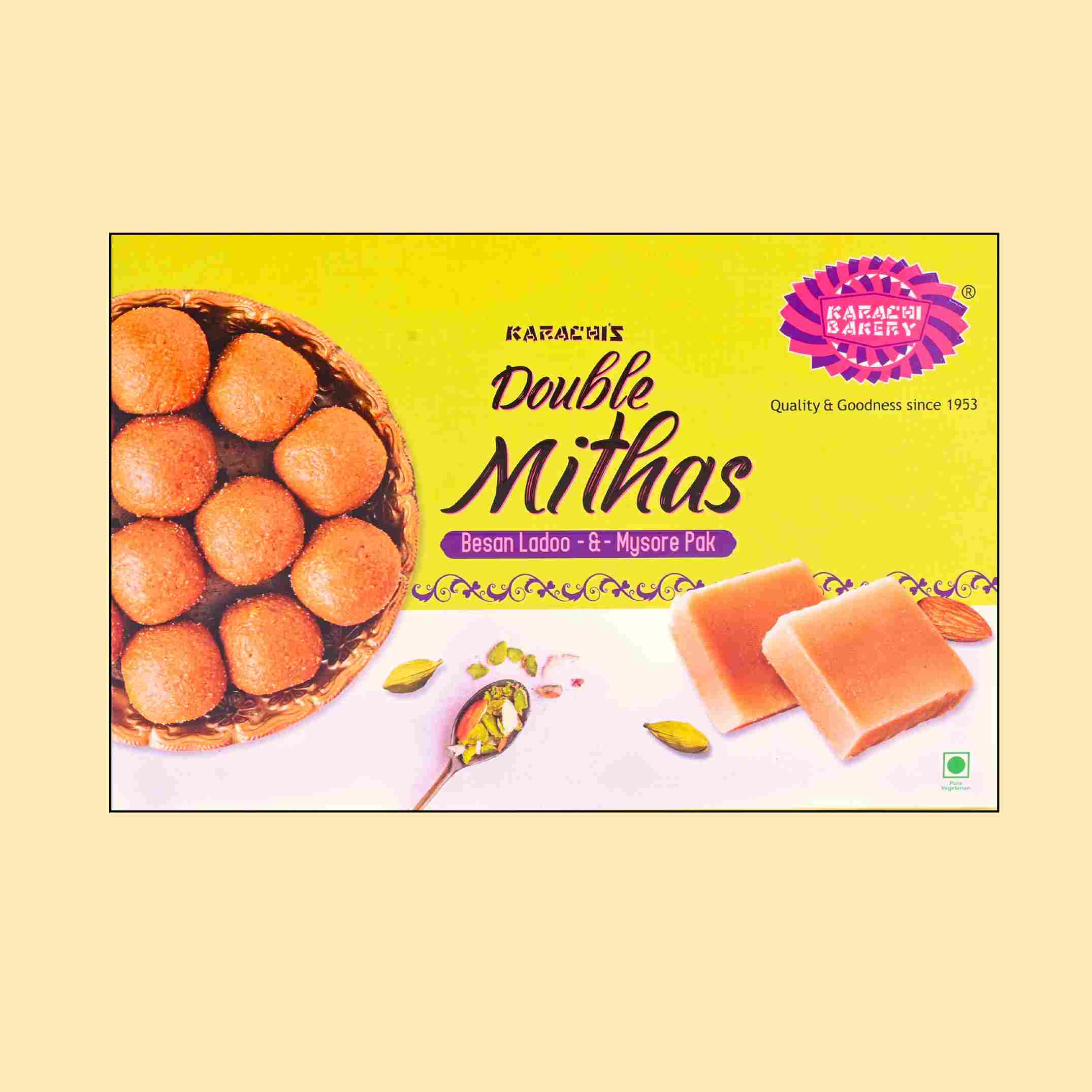 Double mithas ( pack of Besan Ladoo & Mysore Pak )
