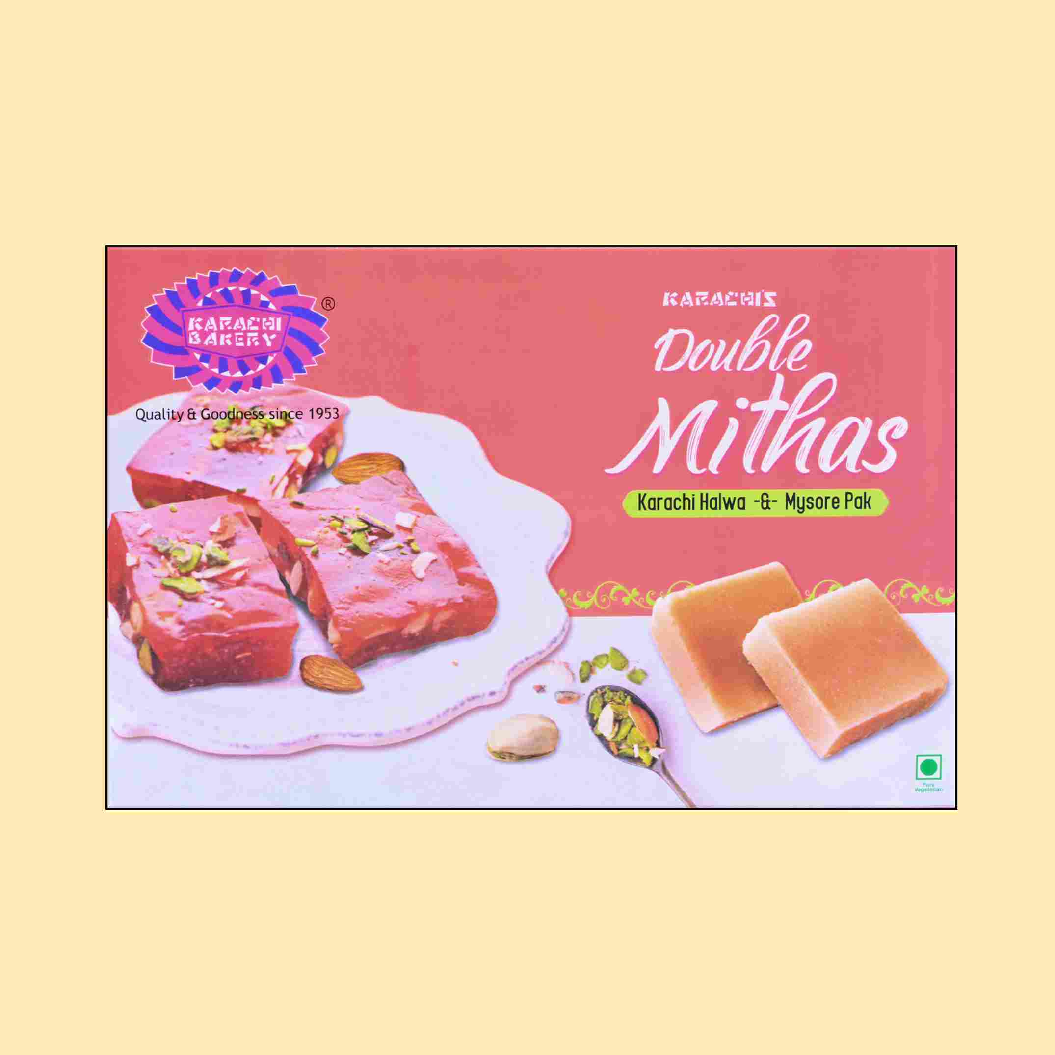 Double mithas ( pack of Karachi Halwa & Mysore Pak)